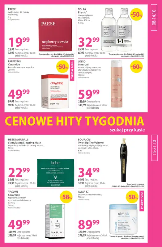 Hebe - gazetka promocyjna Gazetka od środy 08.10 do wtorku 21.10 - strona 9
