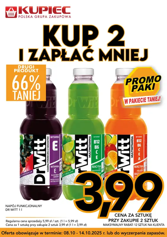 Kupiec - gazetka promocyjna Promopaki od środy 08.10 do wtorku 14.10 - strona 2