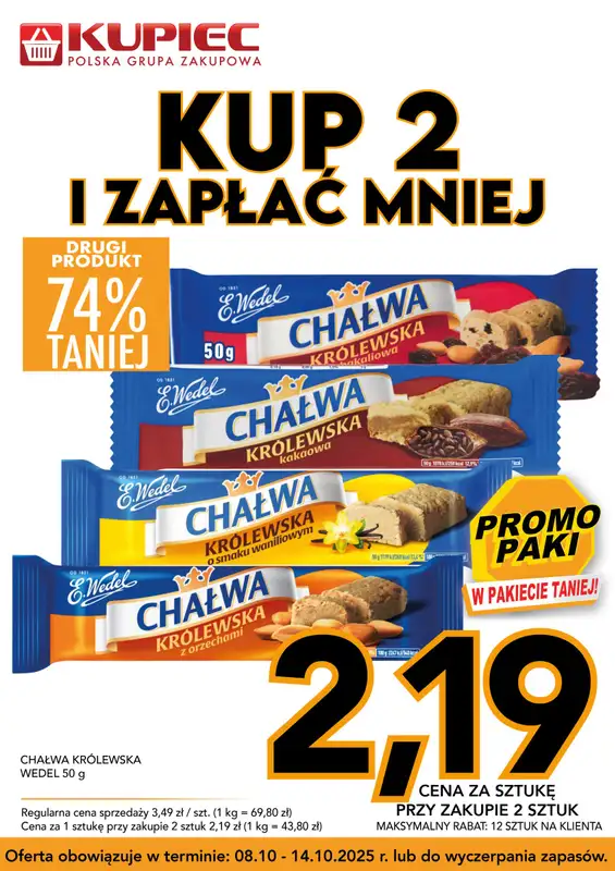Kupiec - gazetka promocyjna Promopaki od środy 08.10 do wtorku 14.10 - strona 10