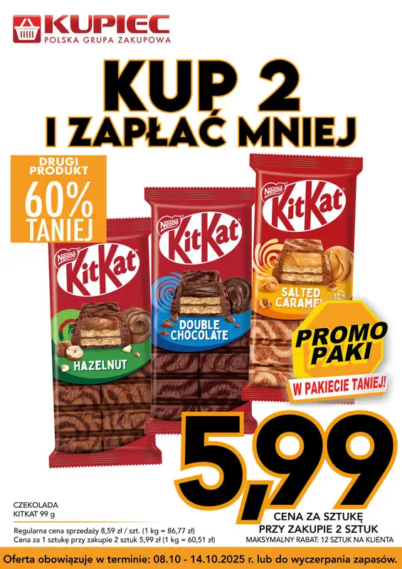 Kupiec - gazetka promocyjna Promopaki od środy 08.10 do wtorku 14.10 - strona 4