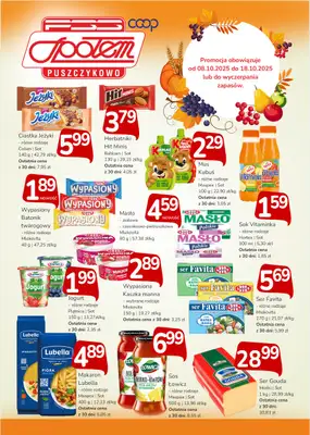 Społem - Blisko i Korzystnie - gazetka promocyjna Gazetka PSS Puszczykowo od środy 08.10 do soboty 18.10