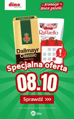 Dino - gazetka promocyjna Specjalna oferta na 08.10.2025 - promocje spoza gazetki od środy 08.10 do środy 08.10 Dino - gazetka promocyjna Specjalna oferta na 08.10.2025 - promocje spoza gazetki od środy 08.10 do środy 08.10