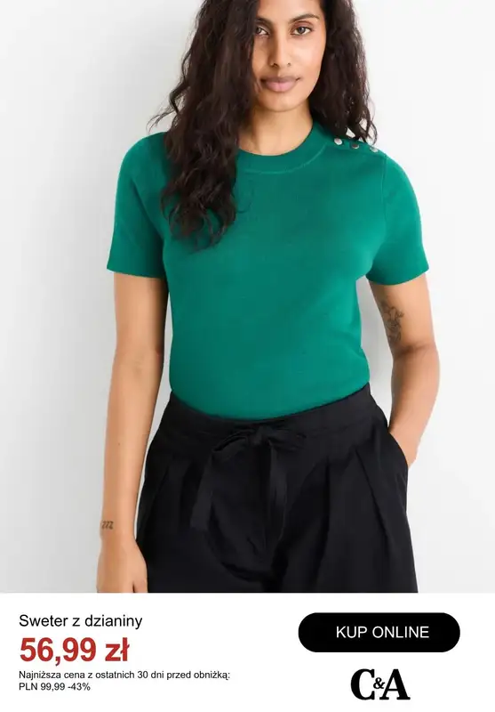 C&A - gazetka promocyjna Do -50% na swetry od środy 08.10  - strona 8