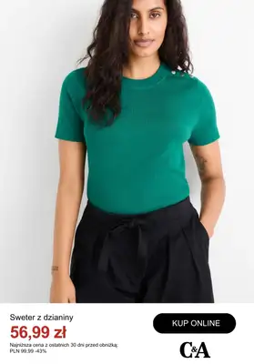 C&A - gazetka promocyjna Do -50% na swetry od środy 08.10  - strona 8 C&A - gazetka promocyjna Do -50% na swetry od środy 08.10  - strona 8