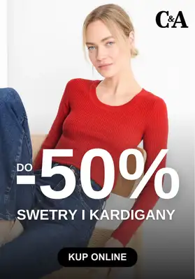 C&A - gazetka promocyjna Do -50% na swetry od środy 08.10  C&A - gazetka promocyjna Do -50% na swetry od środy 08.10