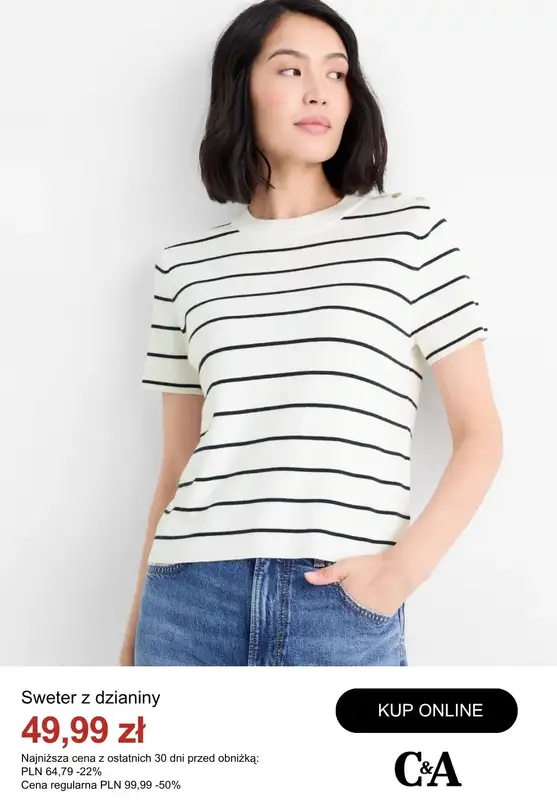 C&A - gazetka promocyjna Do -50% na swetry od środy 08.10  - strona 6