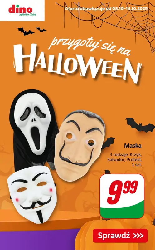 Dino - gazetka promocyjna Przygotuj się na Halloween! od czwartku 09.10 do wtorku 14.10