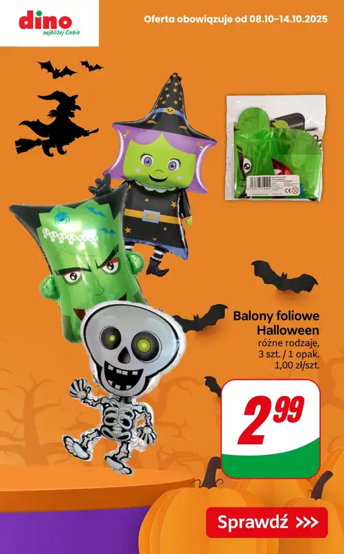 Dino - gazetka promocyjna Przygotuj się na Halloween! od czwartku 09.10 do wtorku 14.10 - strona 3