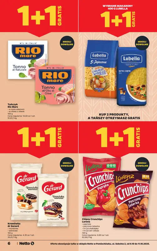 Netto - gazetka promocyjna Pomiechówek, ul. Szkolna 2 - Wielkie otwarcie już w CZWARTEK 9.10! od czwartku 09.10 do soboty 11.10 - strona 6