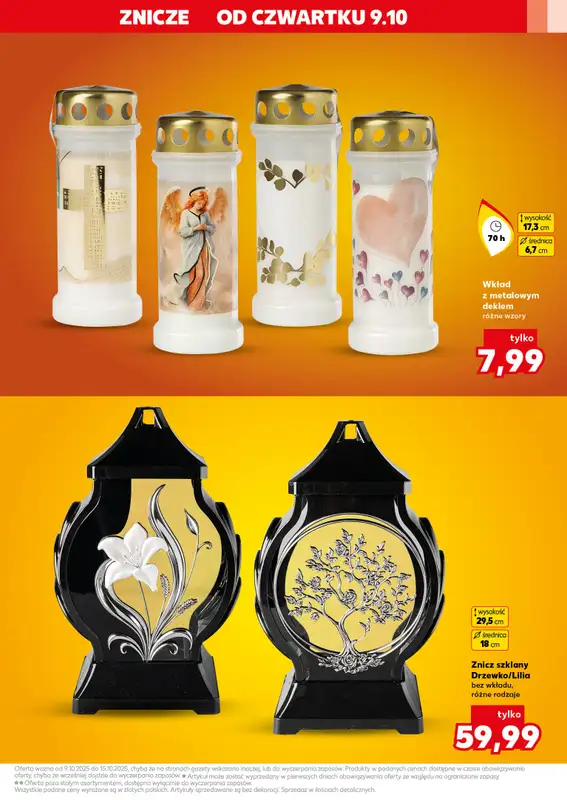 Kaufland - gazetka promocyjna Oferta Kaufland - Znicze od czwartku 09.10 do środy 15.10 - strona 9