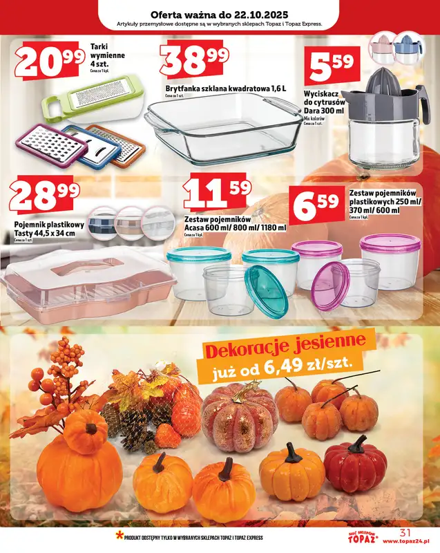 TOPAZ - gazetka promocyjna Gazetka od czwartku 16.10 do środy 22.10 - strona 31