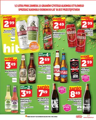 TOPAZ - gazetka promocyjna Gazetka od czwartku 16.10 do środy 22.10 - strona 27 TOPAZ - gazetka promocyjna Gazetka od czwartku 16.10 do środy 22.10 - strona 27