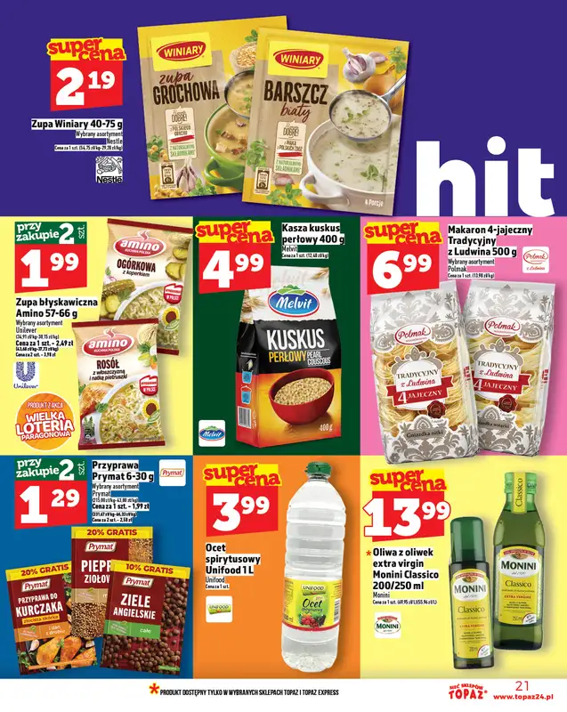 TOPAZ - gazetka promocyjna Gazetka od czwartku 16.10 do środy 22.10 - strona 21
