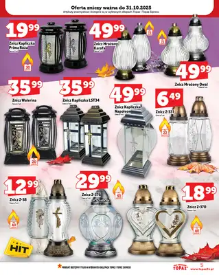 TOPAZ - gazetka promocyjna Gazetka od czwartku 16.10 do środy 22.10 - strona 5 TOPAZ - gazetka promocyjna Gazetka od czwartku 16.10 do środy 22.10 - strona 5