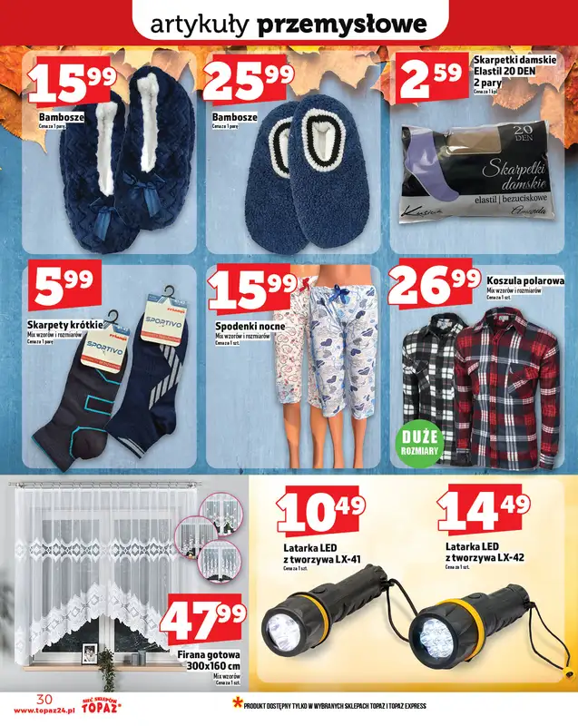 TOPAZ - gazetka promocyjna Gazetka od czwartku 16.10 do środy 22.10 - strona 30