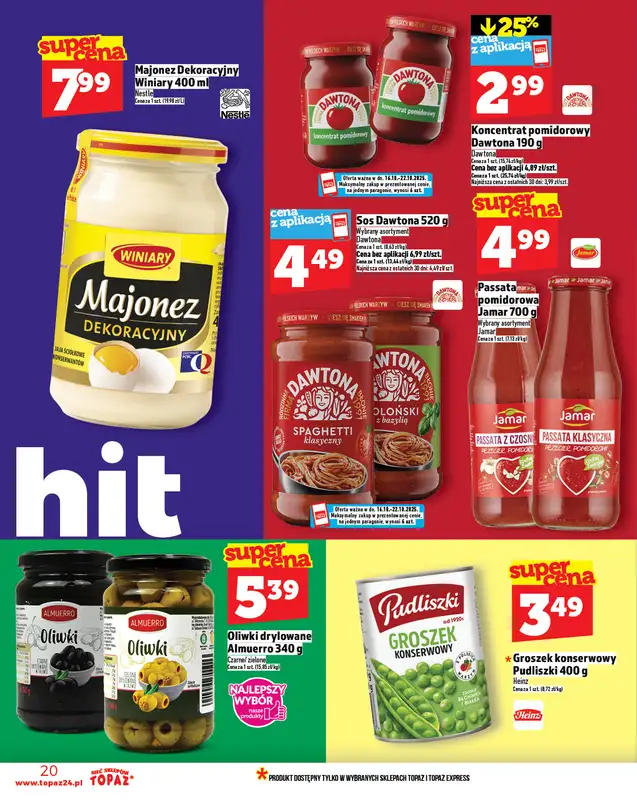 TOPAZ - gazetka promocyjna Gazetka od czwartku 16.10 do środy 22.10 - strona 20