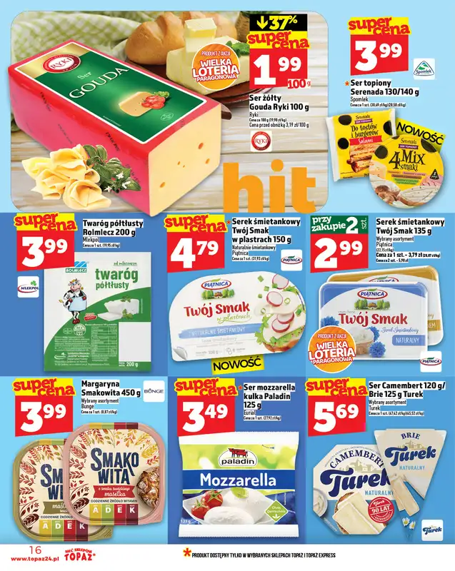 TOPAZ - gazetka promocyjna Gazetka od czwartku 16.10 do środy 22.10 - strona 16