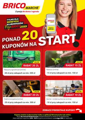 Bricomarche - gazetka promocyjna Ponad 20 kuponów na start od środy 08.10 do piątku 31.10