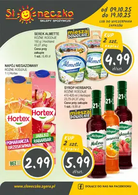 Słoneczko - gazetka promocyjna Gazetka od czwartku 09.10 do niedzieli 19.10 Słoneczko - gazetka promocyjna Gazetka od czwartku 09.10 do niedzieli 19.10