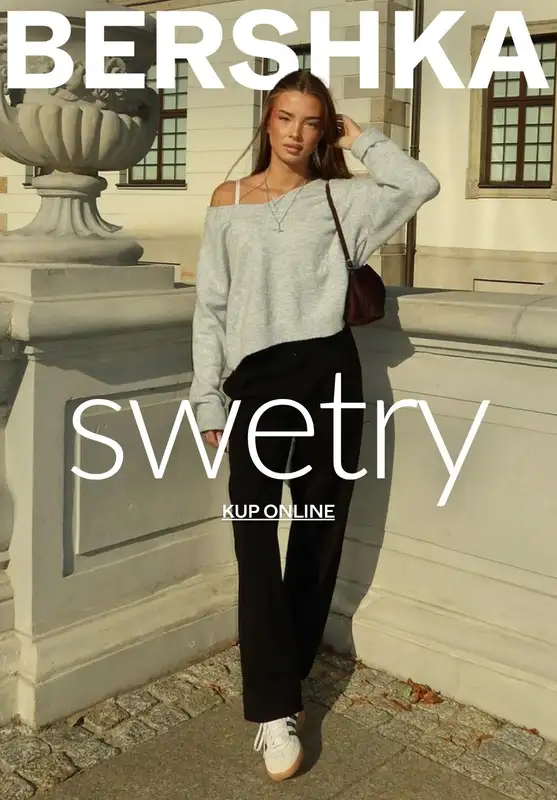 Bershka - gazetka promocyjna SWETRY damskie od środy 08.10 