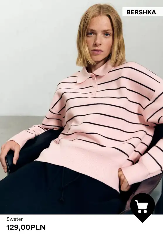 Bershka - gazetka promocyjna SWETRY damskie od środy 08.10  - strona 5