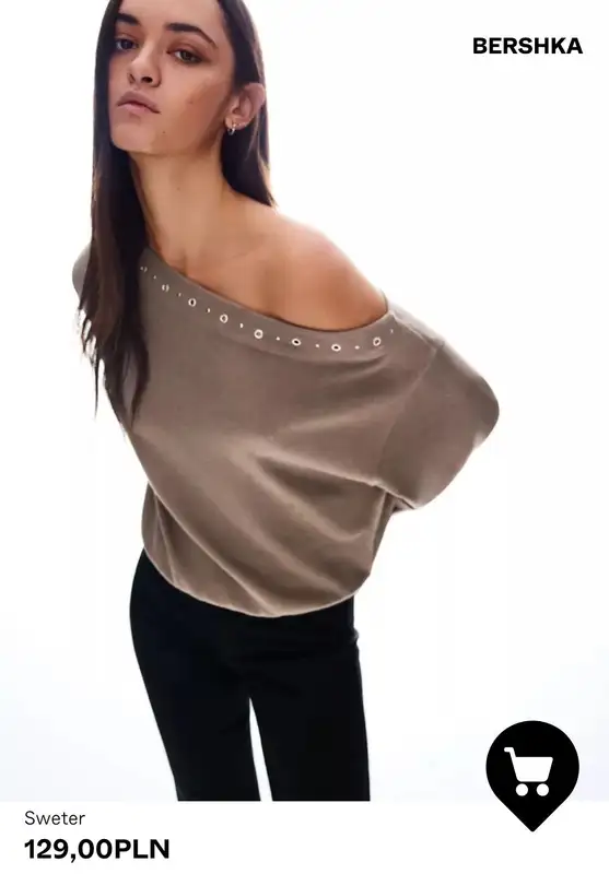 Bershka - gazetka promocyjna SWETRY damskie od środy 08.10  - strona 9