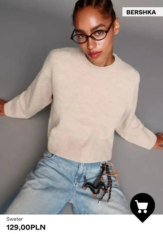 Bershka - gazetka promocyjna SWETRY damskie od środy 08.10  - strona 6