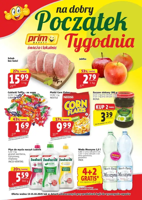 Prim Market - gazetka promocyjna Plakat promocyjny od poniedziałku 13.10 do środy 15.10