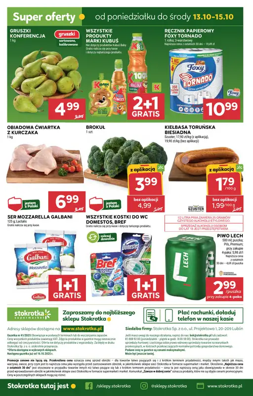 Stokrotka - gazetka promocyjna Gazetka Supermarket od czwartku 09.10 do środy 15.10 - strona 48