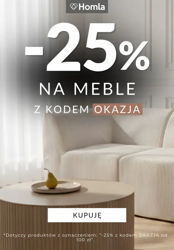 Homla - gazetka promocyjna -25% na meble  