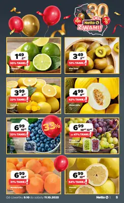 Netto - gazetka promocyjna Gazetka Spożywcza od czwartku 09.10 do soboty 11.10 - strona 5 Netto - gazetka promocyjna Gazetka Spożywcza od czwartku 09.10 do soboty 11.10 - strona 5