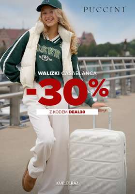 Puccini - gazetka promocyjna -30% na walizki z kolekcji Casablanca od środy 08.10 do poniedziałku 20.10