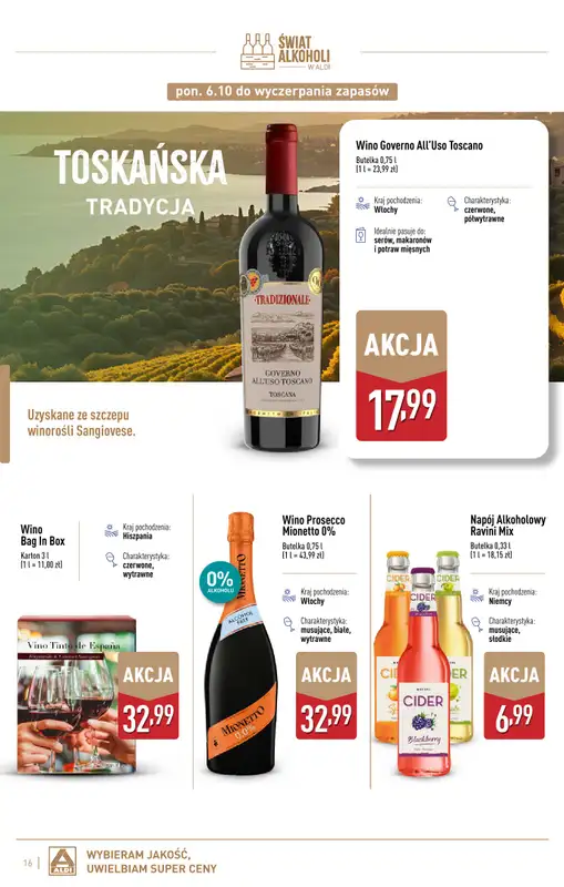 Aldi - gazetka promocyjna Gazetka alkoholowa od wtorku 07.10 do piątku 31.10 - strona 16