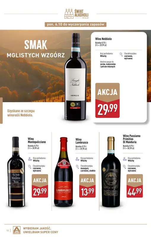 Aldi - gazetka promocyjna Gazetka alkoholowa od wtorku 07.10 do piątku 31.10 - strona 18