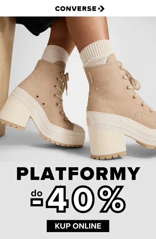 Converse - gazetka promocyjna Platformy do -40% od środy 08.10 
