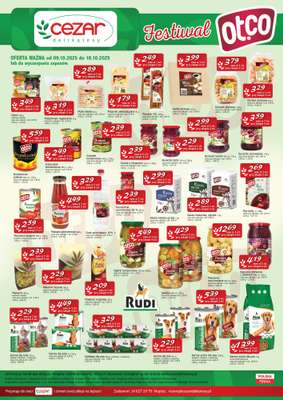 CEZAR Delikatesy - gazetka promocyjna Plakat promocyjny od czwartku 09.10 do soboty 18.10