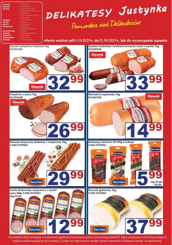 Delikatesy Justynka - gazetka promocyjna Gazetka od czwartku 09.10 do środy 15.10 - strona 3