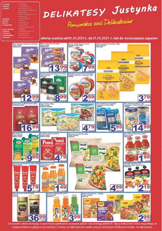 Delikatesy Justynka - gazetka promocyjna Gazetka od czwartku 09.10 do środy 15.10 - strona 5