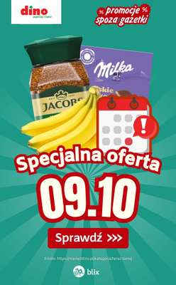 Dino - gazetka promocyjna Specjalna oferta na 09.10.2025 - promocje spoza gazetki od czwartku 09.10 do czwartku 09.10 Dino - gazetka promocyjna Specjalna oferta na 09.10.2025 - promocje spoza gazetki od czwartku 09.10 do czwartku 09.10