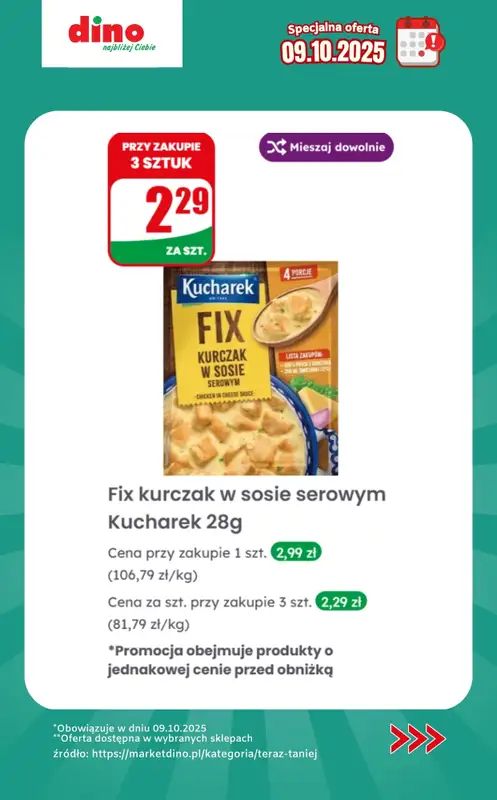 Dino - gazetka promocyjna Specjalna oferta na 09.10.2025 - promocje spoza gazetki od czwartku 09.10 do czwartku 09.10 - strona 5