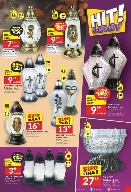 #ZNICZE - gazetka promocyjna Twój Market | Oferty na znicze od czwartku 09.10 do wtorku 14.10 - strona 2