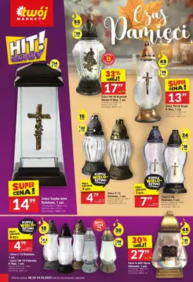 #ZNICZE - gazetka promocyjna Twój Market | Oferty na znicze od czwartku 09.10 do wtorku 14.10