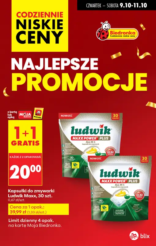 Biedronka - gazetka promocyjna Najlepsze promocje! od czwartku 09.10 do soboty 11.10