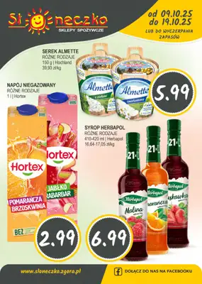 Słoneczko - gazetka promocyjna Gazetka od czwartku 09.10 do niedzieli 19.10 Słoneczko - gazetka promocyjna Gazetka od czwartku 09.10 do niedzieli 19.10