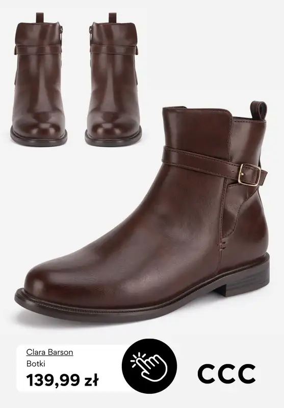 CCC - gazetka promocyjna Botki damskie na płaskim obcasie od czwartku 09.10  - strona 7