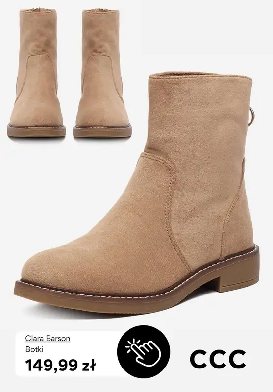 CCC - gazetka promocyjna Botki damskie na płaskim obcasie od czwartku 09.10  - strona 6