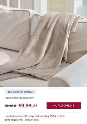 home&you - gazetka promocyjna -20% na wybrane produkty OUTLET od czwartku 09.10  - strona 7 home&you - gazetka promocyjna -20% na wybrane produkty OUTLET od czwartku 09.10  - strona 7