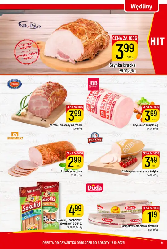 Delikatesy Piotruś Pan - gazetka promocyjna Gazetka od czwartku 09.10 do soboty 18.10 - strona 5