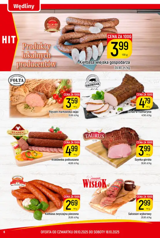 Delikatesy Piotruś Pan - gazetka promocyjna Gazetka od czwartku 09.10 do soboty 18.10 - strona 6