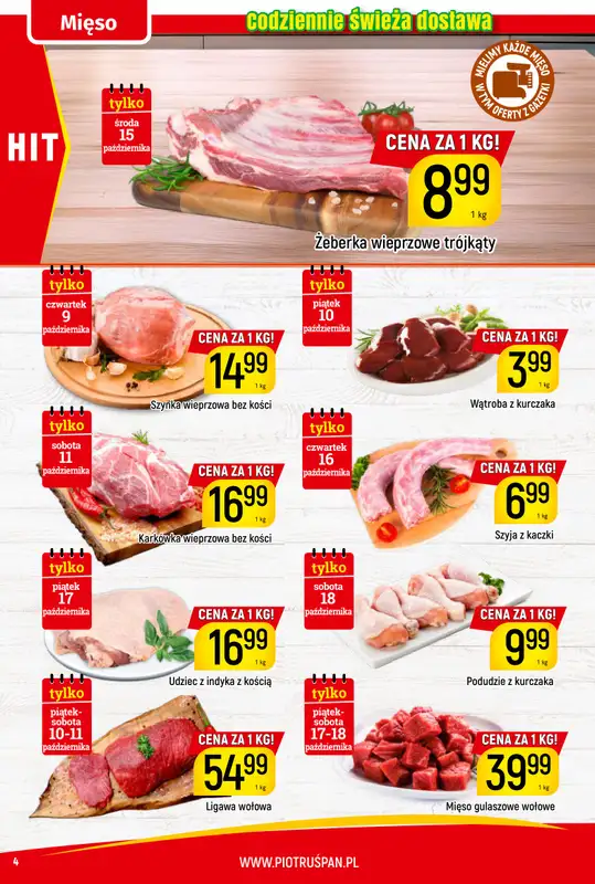 Delikatesy Piotruś Pan - gazetka promocyjna Gazetka od czwartku 09.10 do soboty 18.10 - strona 4